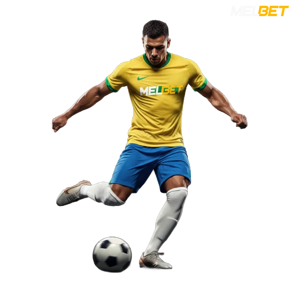 Banner da Melbet para apostas de futebol no Brasil, com odds ao vivo e bônus 100% até R$1200.