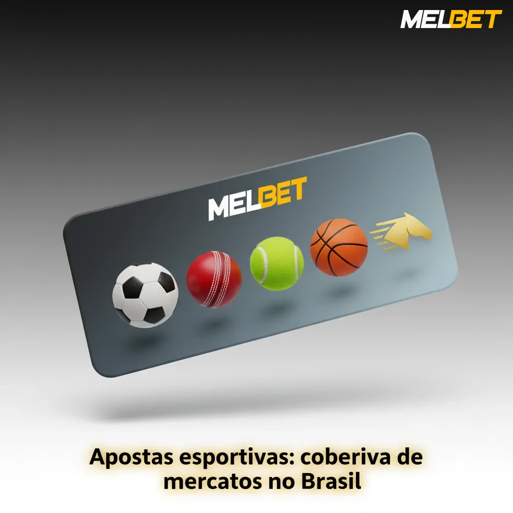 Ilustração de mercados de apostas esportivas no Brasil: futebol, basquete, tênis, vôlei, MMA, eSports, F1 e apostas ao vivo
