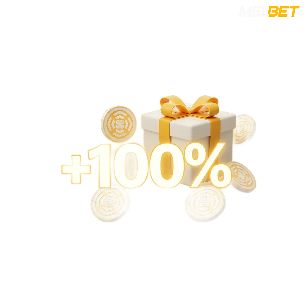 Banner Melbet com bônus 100% até R$1200 no primeiro depósito para jogadores do Brasil; cassino, apostas esportivas e PIX