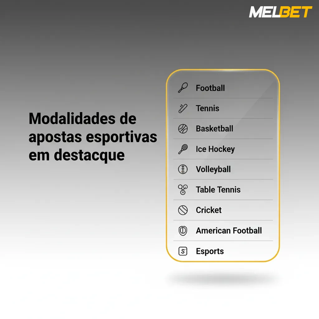 Apostas esportivas em destaque: futebol, basquete, vôlei, tênis e MMA/UFC, pré-jogo e ao vivo, com odds competitivas.